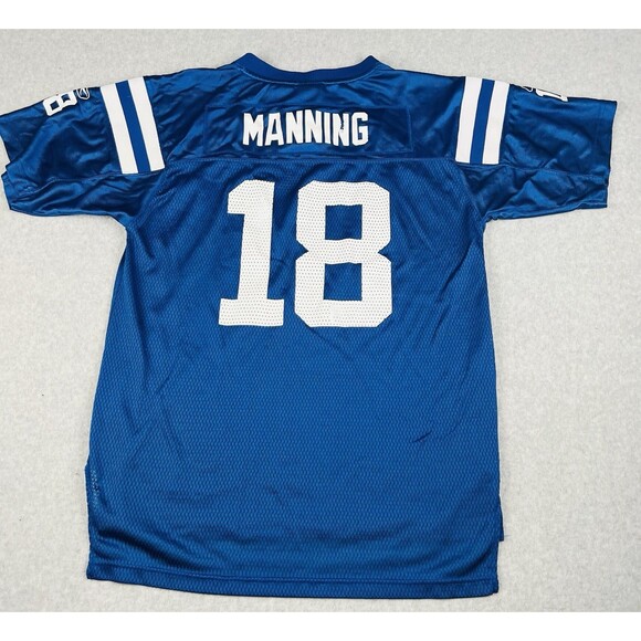 Peyton Manning 18 Jersey Mens XL Blue NFL Indianapolis Colts Onfield Reebok Y2K - Picture 3 of 15